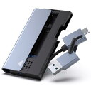 BENFEI M.2 NVMe SATA SSD ケース(エンクロージャ)、ケーブル内蔵 、2-in-1 USB Type-A/Type-C接続対応 to NVMe PCIe SATA、 M-Key/(B+M) Key、 NVME/SATA SSD 2230/2242/2260/2280 用(2)