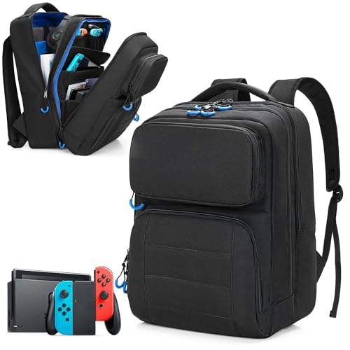 Trunab Switch ケース Nintendo Switch/Lite/OLED用収納バッグ (有機ELモデル) ゲームカード 24枚収納 stream deck用ケース Switchリュック Trunab Switch ケース Nintendo Switch/Lite/OLED用収納バッグ (有機ELモデル) ゲームカード 24枚収納 stream deck用ケース Switchリュック