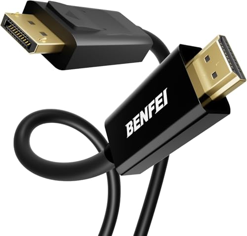 BENFEI 1.8m DisplayPort(ディスプレイポート) - HDMI ケーブル 、最大4K@30Hzまでの解像度に対応(オス-オス 、逆方向に非対応)