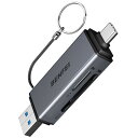 BENFEI SDカードリーダー、USB-C - SD Micro SD/TF カードメモリカードアダプターデュアルスロット、iPhone 15 Pro/Max、MacBook Pro/Air 2023、iPad Pro、iMac、S23、XPS 17、Surface Book 3などに対応(2)