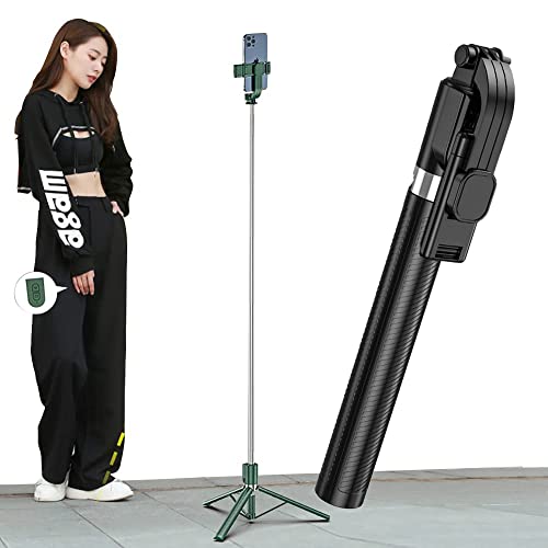 Negolas 自撮り棒 スマホ 三脚 iphone兼用 設計強化168cm & 7段階伸縮150cm以上 Gopro セルカ棒 回転 軽量 生放送 Web会議 撮影 映画放送 旅行 遠隔シャッター iPhone/Androidスマホ等対応 日本語取扱説明書付き