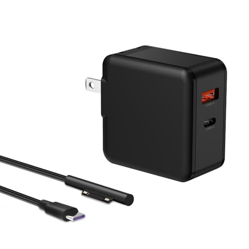 楽天真打本舗　楽天市場店Surface 充電器 65W PD 充電器 Surface 充電ケーブル Surface Pro 充電器 Surface Go充電器 Surface Laptop 充電器 対応Suface Pro3/Pro4/Pro5/Pro6/Pro7/Pro8/Pro9 互換1706/1800/1625/1735/1736 Surface ACアダプター サーフェス
