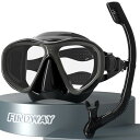 Findway シュノーケリング マスク シュノーケルセット 大人用 ドライ式シュノーケリングセット 潜水メガネ 男女兼用 曇り止め 水中メガネ 強化ガラス 水漏れを防止 広域視界
