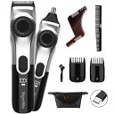 ヒゲトリマー 髭 バリカン 鼻毛カッターIPX7防水 2024革新 0.5〜20mm 39段階長さ調節 自動研磨 低騒音 Type-C急速充電 90分連続使用 ...