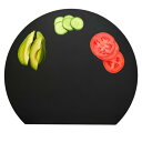 hiino kano まな板 耐熱 エラストマー まな板 丸いまな板 かまぼこ型 まな板 食洗機対応 抗菌 軽量 薄型 広く使える ノンスリップ カッティングボード 両面利用可能 新居祝い アウトドア適用 (ブラック, 大(35×29cm))