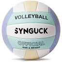 SYNGUCK バレーボール 5号球 ソフトバレーボール 柔らかい 5号バレーボール PU革 練習用 高校・大学・一般・婦人用 ビーチ用