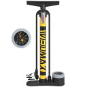 WEIDMAX 自転車空気入れ フロアポンプ - 仏式 米式 英式バルブ対応 160PSI / 11Bar 圧力計付け ポータブルエアポンプ ロードバイク/浮き輪/ボール用