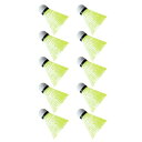 Itisyou バドミントン シャトル 10個セット ナイロン バドミントンシャトル 軽量 長持ち 耐久性 安定性 練習用 レジャー プラスチック シャトル 屋...
