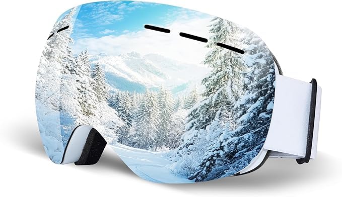 [ZTZV] スキーゴーグル スノーゴーグル スノーボードゴーグル アップグレ ード防止 紫外線 防風/防雪/曇り 防止 メガネ対応 軽量と耐衝撃 適用大人男女の登山またはスキー用のスポーツゴーグル
