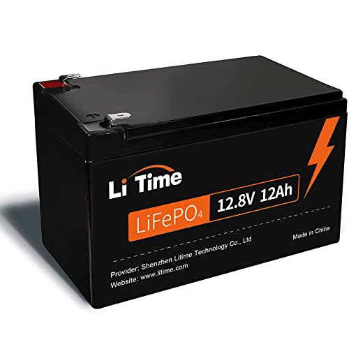 LiTime 12V12Ahリン酸鉄リチウムイオンバッテリー 4000サイクル以上 LiFePO4 充電式 ディープサイクルバッテリー 12ABMS付き 車中泊 キャンピングカー 魚群探知機 釣り 非常灯 キャンプ 災害用 軽い 長寿命 日本語説明書 初心者向DIYバッテリー