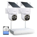 400万画素・360°広角撮影・防犯カメラ ソーラーVORGUT 防犯カメラ ソーラー 2台 ワイヤレス 防犯カメラ 屋外 wifi 監視カメラ ソーラー 電源不要 工事不要 PIR動体検知 2台 400万画素 ワイヤレス カメラ 10台まで増設可 初期設定不要 遠隔監視