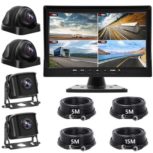 Tonowu 録画機能付き バックカメラモニターセット AHD1080P バックカメラ24v バックモニター 10.1インチIPSモニター 4台AHDカメラ搭載 サイドカメラ ループ録画 自動録画 連動機能 画面分割表示機能 ガイドラインON/OFF 正像・鏡像を切替可能 Tonowu 録画機能付き バックカメラモニターセット AHD1080P バックカメラ24v バックモニター 10.1インチIPSモニター 4台AHDカメラ搭載 サイドカメラ ループ録画 自動録画 連動機能 画面分割表示機能 ガイドラインON/OFF 正像・鏡像を切替可能