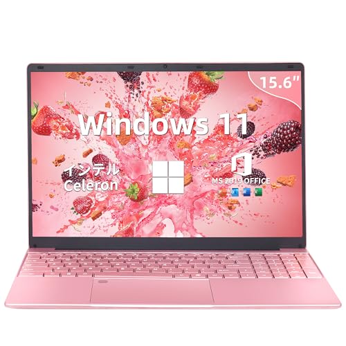ノートパソコン軽量Win 11搭載MS Office 2019搭載15.6インチ FHD IPSパソコン ノート 第12世代 Alder L..