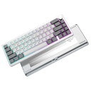 YUNZII AL68 メカニカルキーボード ワイヤレス 68キー ホットスワップ対応 英語配列 RGB QMK/VIAアルミニウムキーボード BT5.0/2.4G/USB-C有線 ノブ付き ガスケット装着キーボード Windows/Mac用 技適認証取得 (シルバー, ミルクV2)(2)