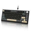 MAMBASNAKE×ATTACK SHARK K85 ラピッドトリガー 搭載 有線 75% RGBPBT カラー マッチング ゲーム メカニカル キーボード ー 磁気 ゲーミングキーボード ゲーミングキーボード ストローク調整可 pbt キーキャップ TKL ゲーミング US 配列