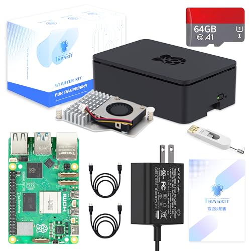 TRASKIT Raspberry Pi 5/ラズベリーパイ5 8GB 技適マーク付/64GB ラズベリーパイOSをプリインストール(公式アクティブクーラー) TRASKIT Raspberry Pi 5/ラズベリーパイ5 8GB 技適マーク付/64GB ラズベリーパイOSをプリインストール(公式アクティブクーラー)