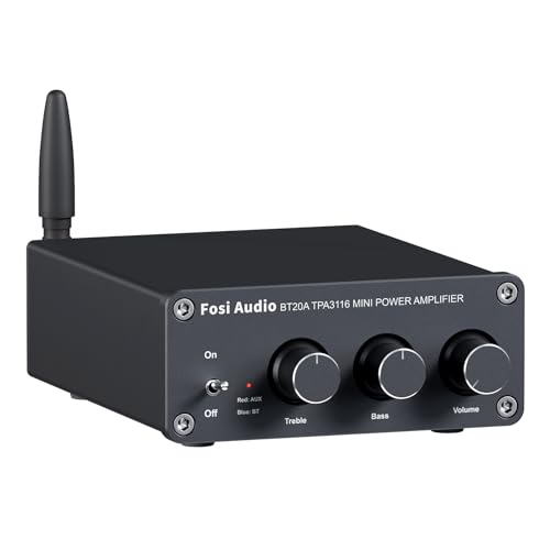 Fosi Audio BT20A Bluetooth 5.0 パワーアンプ 2.0CH ステレオ オ