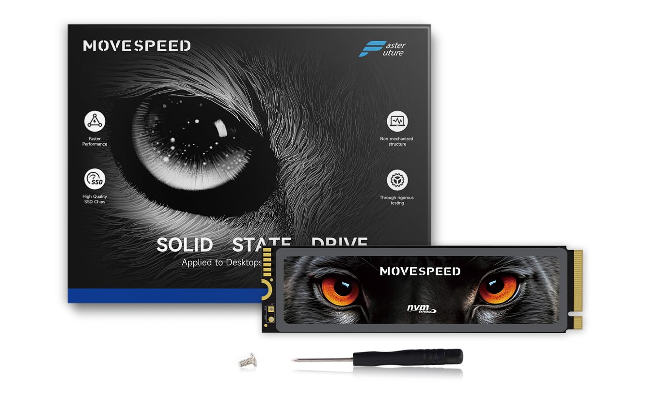 MOVE SPEED M.2 SSD 2TB PS5動作確認済み PCIe Gen4x4 NVMe 2280 ヒートシンク搭載 R:7450MB/s W:6700MB/s 高耐久3D NAND TLC ストレージ拡張 PS5 SSD/デスクトップ/ラップトップ対応 メーカー5年保証