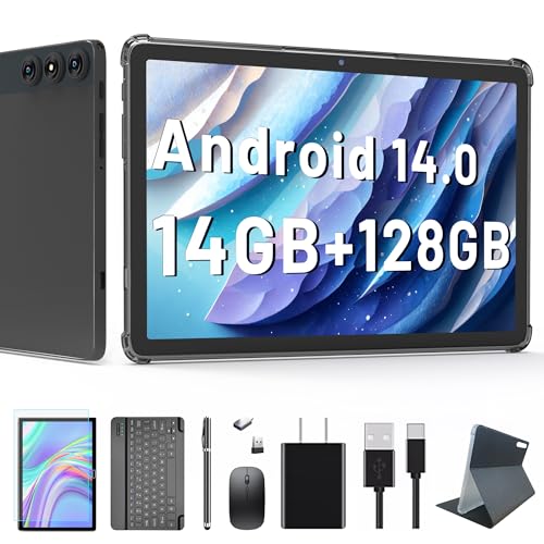 Android14タブレット2024新登場タブレット10インチwi-fiモデル14GB+128GB+1TB拡張 8コアCPU T606アンドロイドタブレット4G LTE通話+5G /2.4GWiFi 8000mAh Type-C+1280*800 IPS画面13MP+8MPのサムネイル