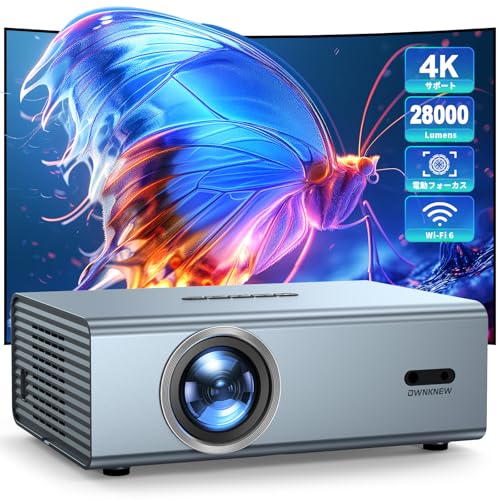 2024革新電動フォーカス&28000LM高輝度&低騒音&家庭用·ビジネス両用OWNKNEW プロジェクター 4k対応 小型 自動台形 真1080P ...