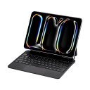 Eisuiyi マジックキーボード 2024 iPad Pro 11インチ M4 スマートキーボードケース トラックパッド付き 磁気吸着式 US配列 フローティングデザイン 多角度調整 オートスリープ機能 白色のバックライト搭載 黒(2)