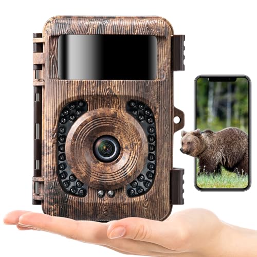 K&F Concept トレイルカメラ 4K 32MP Wi-Fi対応 Bluetooth 120° 超広検知範囲 940nm不可視光赤外線 ビジョン 0.2s 超高速距離トリガー 人感センサー IP66 防水 長時間待機 電池式 簡単設置 狩猟/玄関/庭/駐車場/盗難対策/防獣/動物植物観察