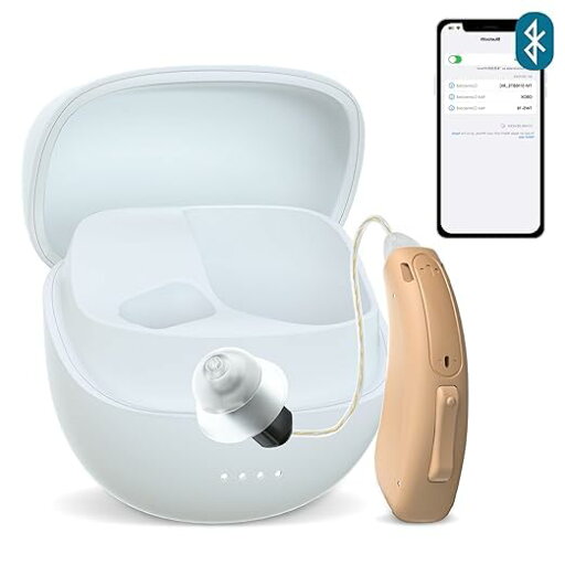 AuyeeSnc 高齢者集音器Bluetooth搭載 RIC超軽量タイプ 肌色目立たない 電話応対サポートAPPで操作可能 約42倍に音を増幅 6段階の音量調整 充電式で電池不要 音楽モードアプリ制御簡単操作 1個 (1個 右耳のみ) AuyeeSnc 高齢者集音器Bluetooth搭載 RIC超軽量タイプ 肌色目立たない 電話応対サポートAPPで操作可能 約42倍に音を増幅 6段階の音量調整 充電式で電池不要 音楽モードアプリ制御簡単操作 1個 (1個 右耳のみ)