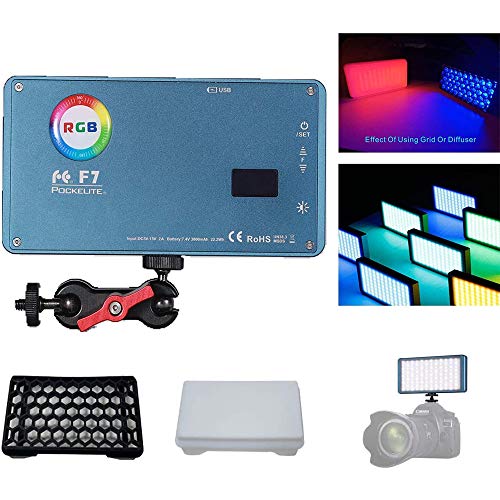 FalconEyes F7 12W RGBライト ハニカムソフト付き Miniポケットカメラライト 