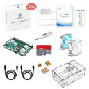 TRASKIT Raspberry Pi 4 Model B Starter Kit/ラズベリーパイ4B(2GB RAM)技適マーク付/MicroSDHCカード32GB NOOBSプリインストール/簡単に取り付けるケース/5.1V/3A Type-C