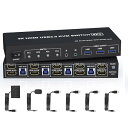 4 ポート USB 3.0 HDMI デュアル モニター KVMスイッ...(2)