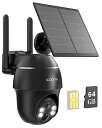 2024年最新・WIFI/電源不要・SIMカード付属COOAU 4G LTE通信 防犯カメラ 屋外 ソーラー 64GBMicro SDカード内蔵 監視カメラ 3...