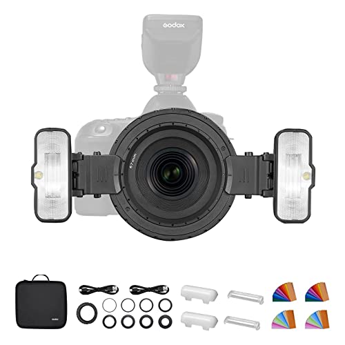 Godox MF12-K2 マクロフラッシュ セット TTL 2.4G リサイクルタイム0.01～1.7 幅広い交換性 マクロ撮影 [並行輸入品]