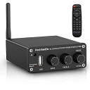 Fosi Audio BL20A 小型 Bluetooth ステレオ アンプ 家庭用 100Wx2 Hi-Fi ミニ 2チャンネル クラスD デジタルアンプ ホーム オーディオ スピーカーアンプ TPA3116 コンパクト Uディスク対応 リモコン/電源付き