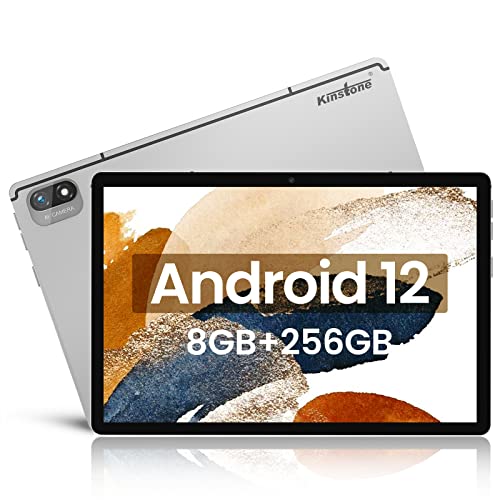Kinstone タブレット 10.1インチ ゲーミングタブレット Android 12 5G Wi-Fiモデルタブレット、8GB+256GB+1TB拡張可能、8コアCPU 2.4GHz+5GHz、1920x1200 FHD IPS 大画面、8000mAh