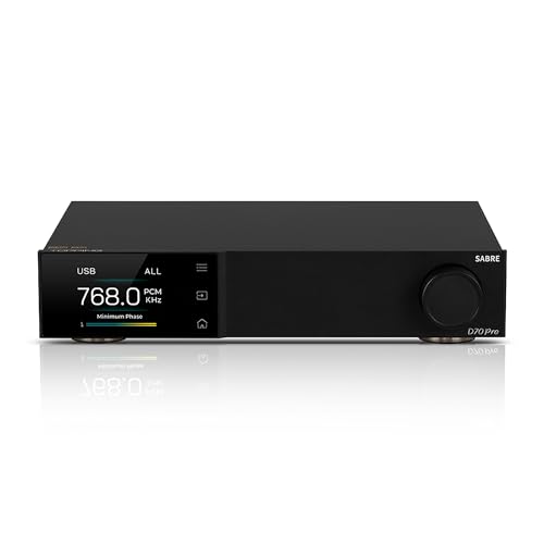 TOPPING D70 Pro Sabre ES9039SProフルバランスDAC Bluetooth 5.1ワイヤレスオーディオDAC USB/AES/BT5.1/光/同軸入力 XLR/RCAオーディオDAC リモコン付きホームオーディオDAコンバータ（黒）のサムネイル