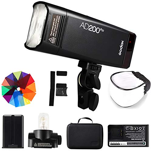 GODOX AD200Pro Υ֥å ȥ  TTL եåإåɸ򴹲ǽ2ĥ饤ȥإåդ 1 / 8000s HSS 2.4G磻쥹 Xƥ¢ Nikon Sony Fujifilm Olympus Panasonic Pentax Canon EOS б ƤŬ
