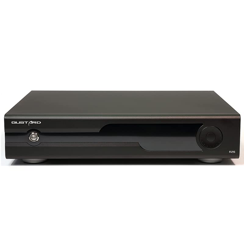 GUSTARD DAC-R26 ディスクリート R2R 1Bit デコーダー ネイティブ DSD DAC ストリーマー/レンダラー シングルエンド バランス PCM768＆DSD512 XMOS XU216 K2 IIS オーディオデコーダー (ブラック)