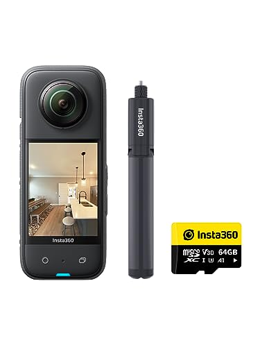 Insta360 X3 バーチャルツアー・キット 360度カメラ アクションカメラ 新型1/2インチ48MPセンサー IPX8防水 5.7K360度動画 72MP360度写真 手ブレ補正 アクティブHDR 4K一人称視点 60fps自撮り 360度水平維持 AI編集 音声制御2.0 長時間