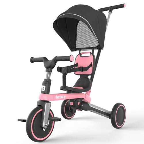 Amazon.co.jp: besrey 三輪車 子供用三輪車 ベビーカー かじとり