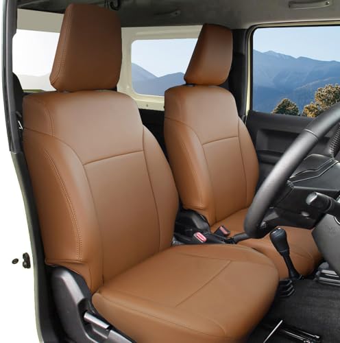 YORKNEIC スズキ 新型 ジムニー jb64 シートカバー XC/XL ジムニーシエラ JC/JL JB74 専用シートカバー 防水シートカバー puレザー シート保護カバー シートカバー全席セット ブラウン