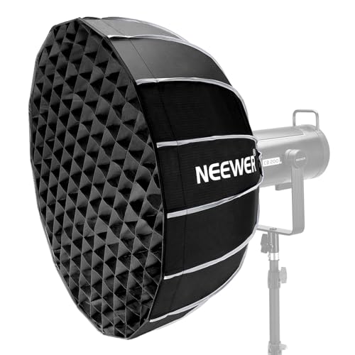 NEEWER 65cm パラボリックソフトボックス 放物線 傘型 クイックセットアップ 折りたたみ Bowensマウン..