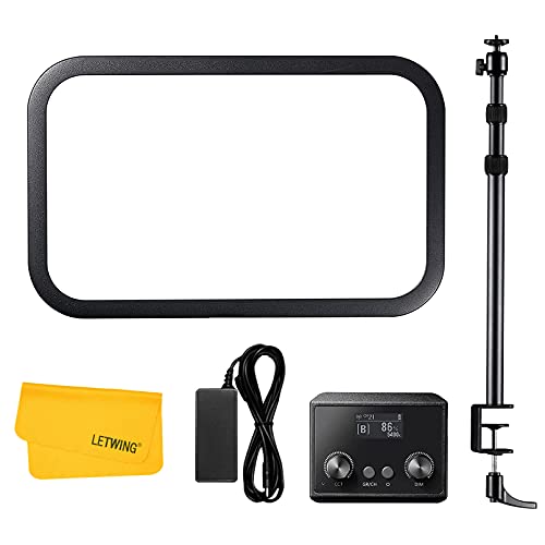 Godox ES45 LED ビデオライトキット クリップ ライトスタンド付き ゲーム youtube ストリーミング Eス..