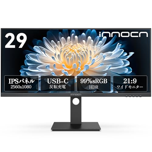 INNOCN 29インチ ウルトラワイトモニター 大画面 WFHD ワイドモニター 2560x1080@100Hz 21:9 Type-C(65W給電) ips(非光沢) データ扱い処理・動画編集 29C1F-D INNOCN 29インチ ウルトラワイトモニター 大画面 WFHD ワイドモニター 2560x1080@100Hz 21:9 Type-C(65W給電) ips(非光沢) データ扱い処理・動画編集 29C1F-D