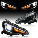 VLAND トヨタ 86 ヘッドライト 2012~2019年 スバル BRZ ヘッドランプ ZN6 ZC6 2013-2019年 流れるウインカー LED 左右2点セット サイオン FR-S 2013-2016年 FOR TOYOTA 86 headlights 2012-2019(2)