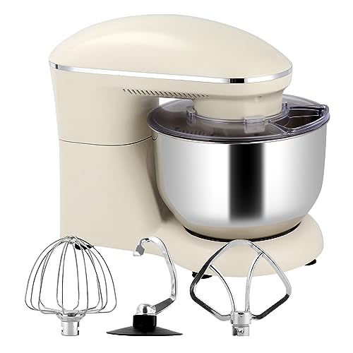 EC Hometec スタンドミキサー 5.5L大容量 業務用ミキサー 混ぜる・練る・泡立てる 3種類アタッチメント付き 6段階スピード 家庭用 業務用 卓上ミキサー お菓子 や生地 やパン作りに