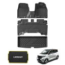 LUCKEASY ニッサン サクラ SAKURA B6系 専用 3Dフロアマット+ラゲッジマット 立体カーマット フロアマット 立体構造 防水マット (日産 SAKURA B6AW 2022年5月-現行) 3D立体マット トランクマット 車種専用設計 TPE素材 防水 抗菌 滑り防止