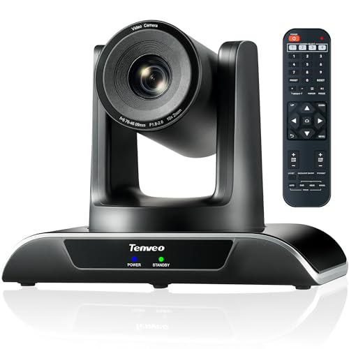Tenveo PTZカメラweb会議ビデオウェブカメラ10倍光学ズーム1080P 60FPS広角 ptz We...