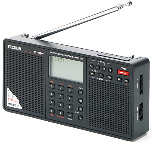 TECSUN PL-398MP デジタルDSP短波ラジオ 左右ステレオスピーカー SDカードスロット MP3再生 ポータブルBCL受信機 FMステレオ/LW/MW/SW ワールドバンドレシーバー 550局プリセットメモリー 外部オーディオ入力 USB給電 ATSオートプリセット