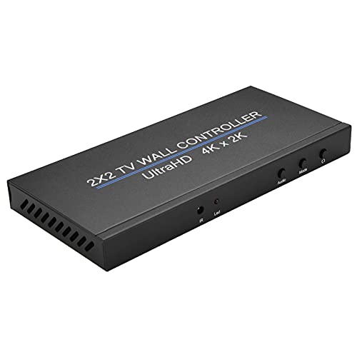 ビデオウォールコントローラー2X2、4K 60Hz 2x2TVビデオウォールコントローラース...