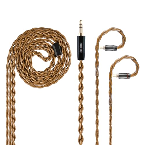 NICEHCK OurLaura イヤホンリケーブル トリプル複合 特殊連続鋳造の高導電性銅 0.78mm 2Pin 3.5mm 交換用 大きいワイヤゲージAWG 着脱式 hifiリケーブル アップグレードケーブル 1.2m DIY (0.78mm 2Pin 3.5mm)